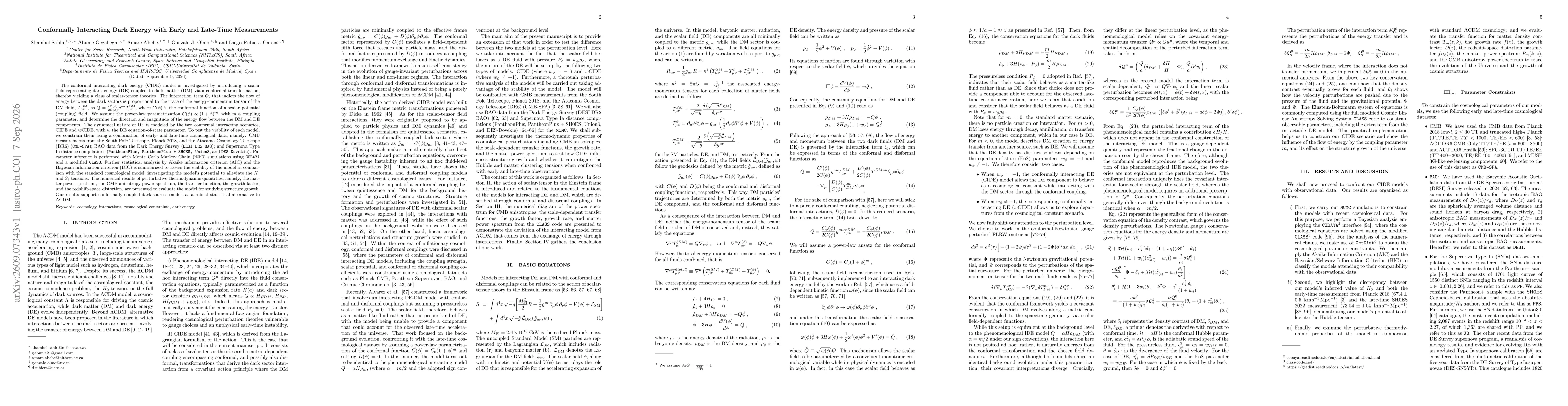 Thumbnail for Conformally Interacting Dark Energy with Early and Late-Time Measurements
