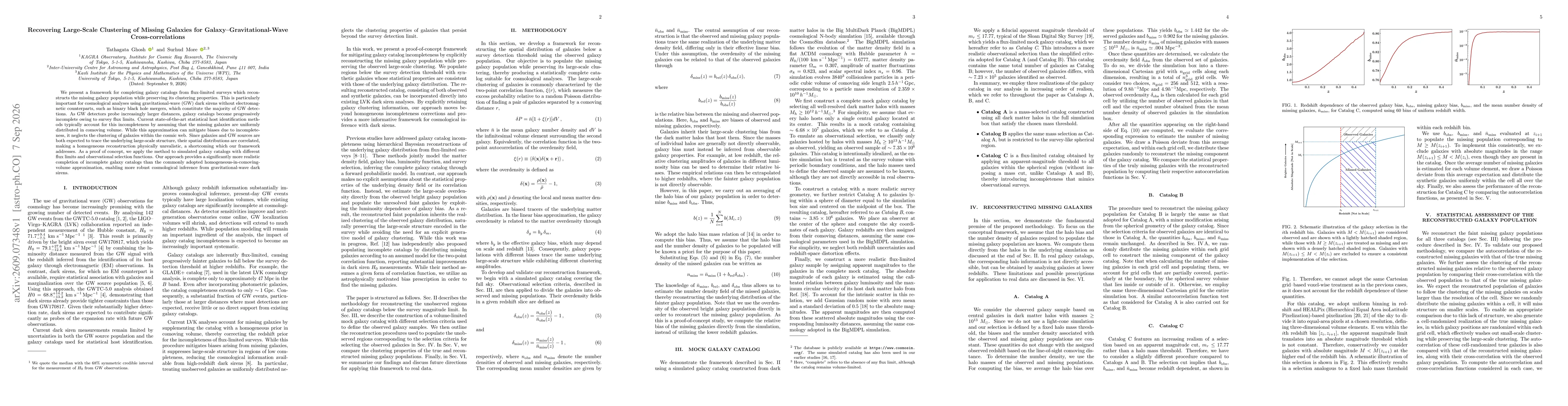 Thumbnail for Recovering Large-Scale Clustering of Missing Galaxies for Galaxy--Gravitational-Wave Cross-correlations