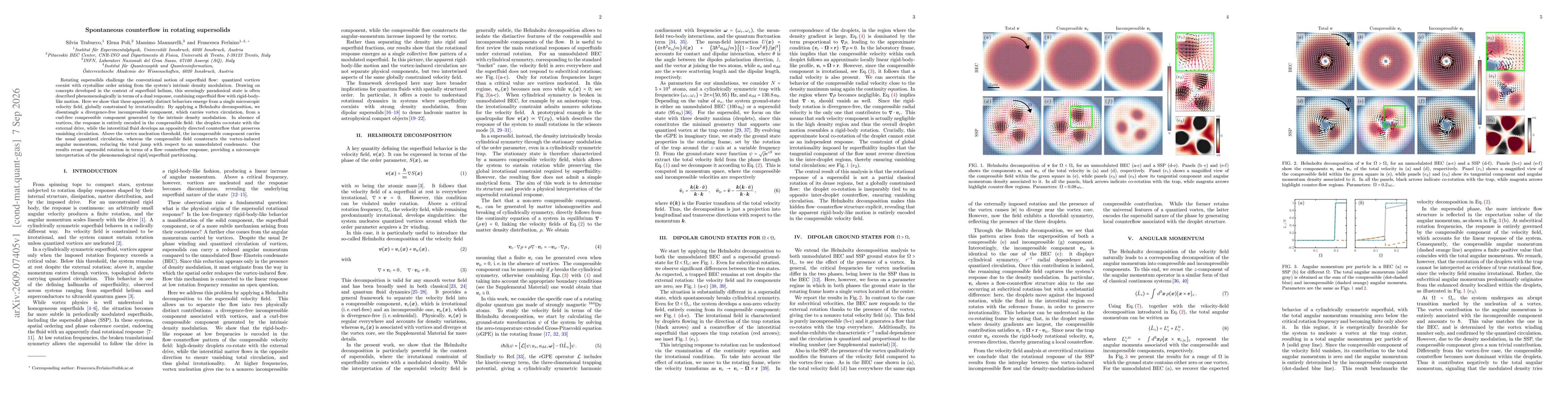 Thumbnail for Spontaneous counterflow in rotating supersolids