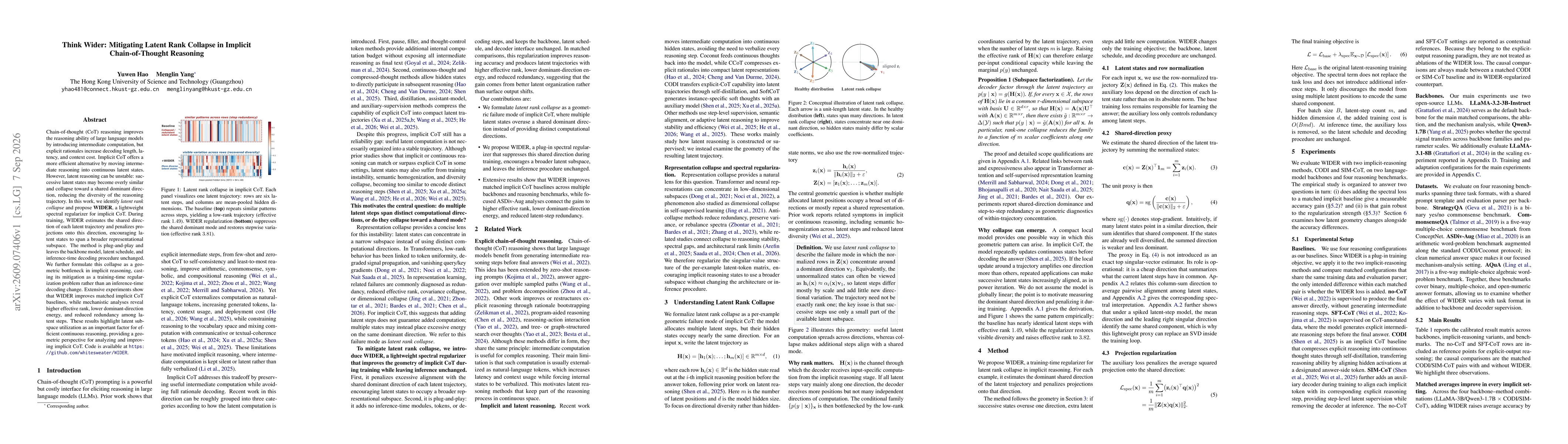Thumbnail for Think Wider: Mitigating Latent Rank Collapse in Implicit Chain-of-Thought Reasoning