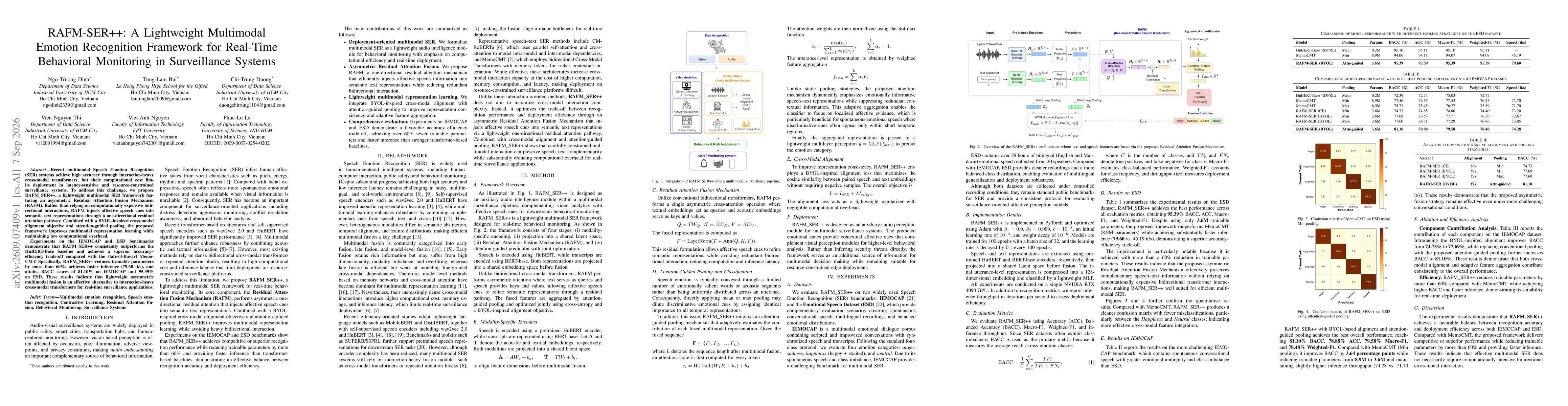 Thumbnail for RAFM-SER++: A Lightweight Multimodal Emotion Recognition Framework for Real-Time Behavioral Monitoring in Surveillance Systems