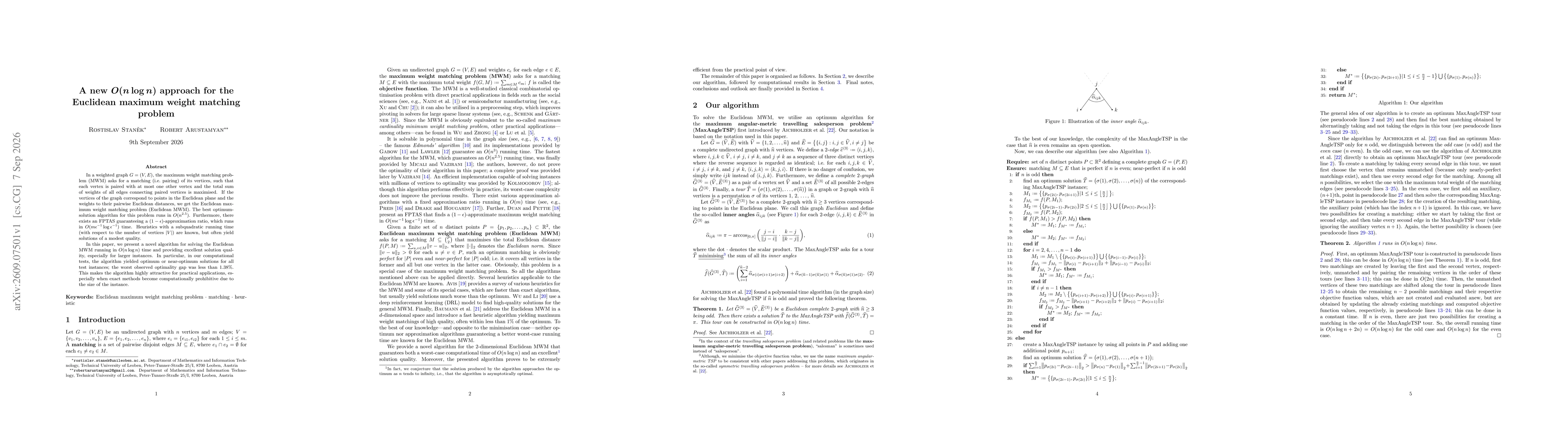 Thumbnail for A new O(n log n) approach for the Euclidean maximum weight matching problem
