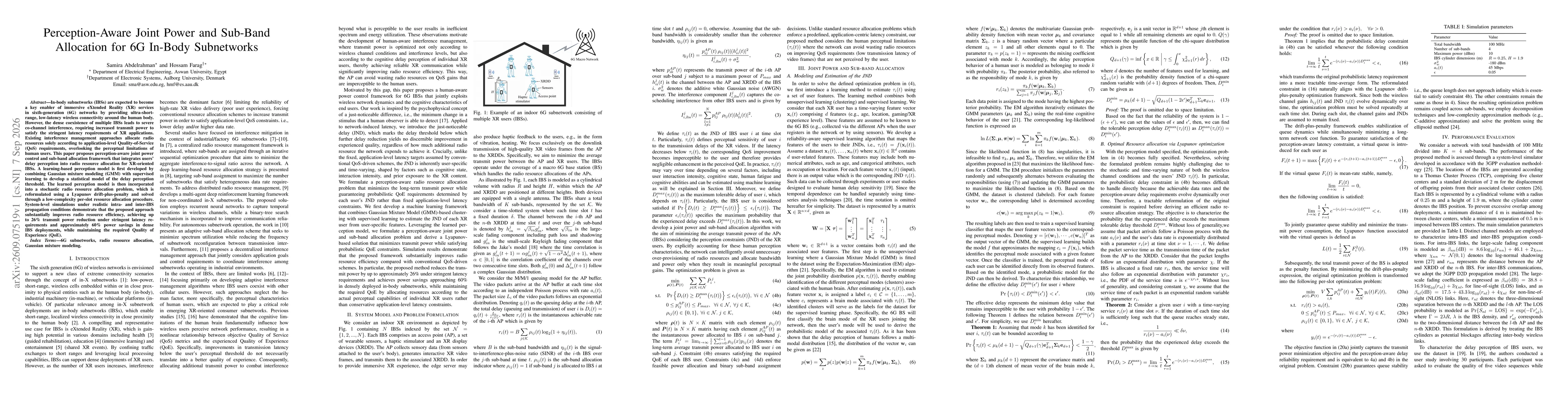 Thumbnail for Perception-Aware Joint Power and Sub-Band Allocation for 6G In-Body Subnetworks