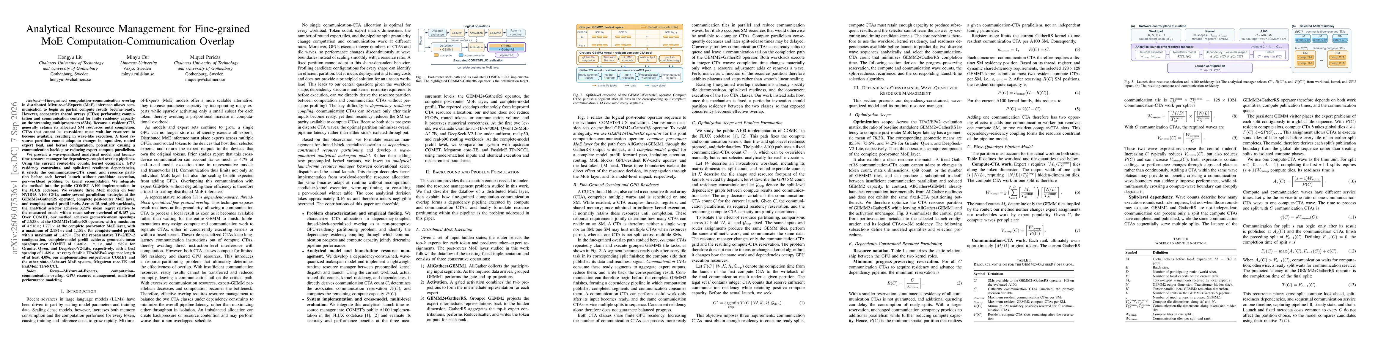Thumbnail for Analytical Resource Management for Fine-grained MoE Computation-Communication Overlap