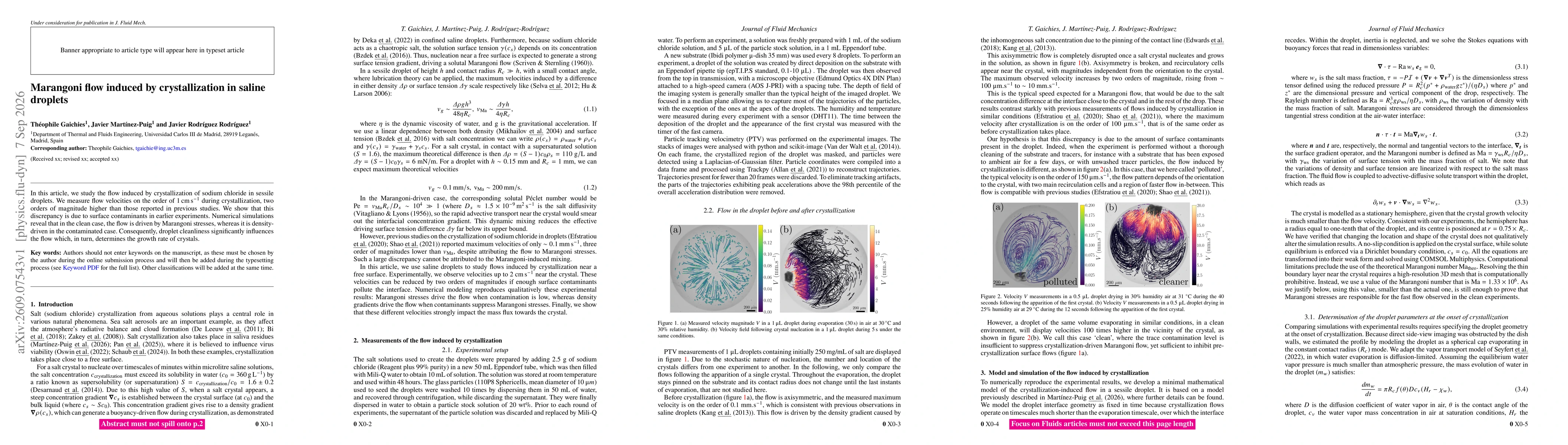 Thumbnail for Marangoni flow induced by crystallization in saline droplets