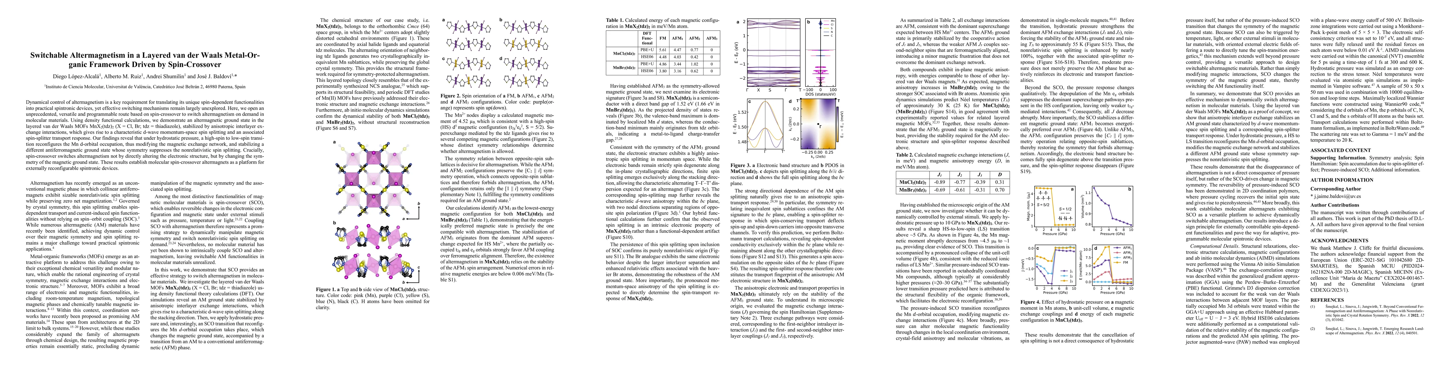 Thumbnail for Switchable Altermagnetism in a Layered van der Waals Metal-Organic Framework Driven by Spin-Crossover
