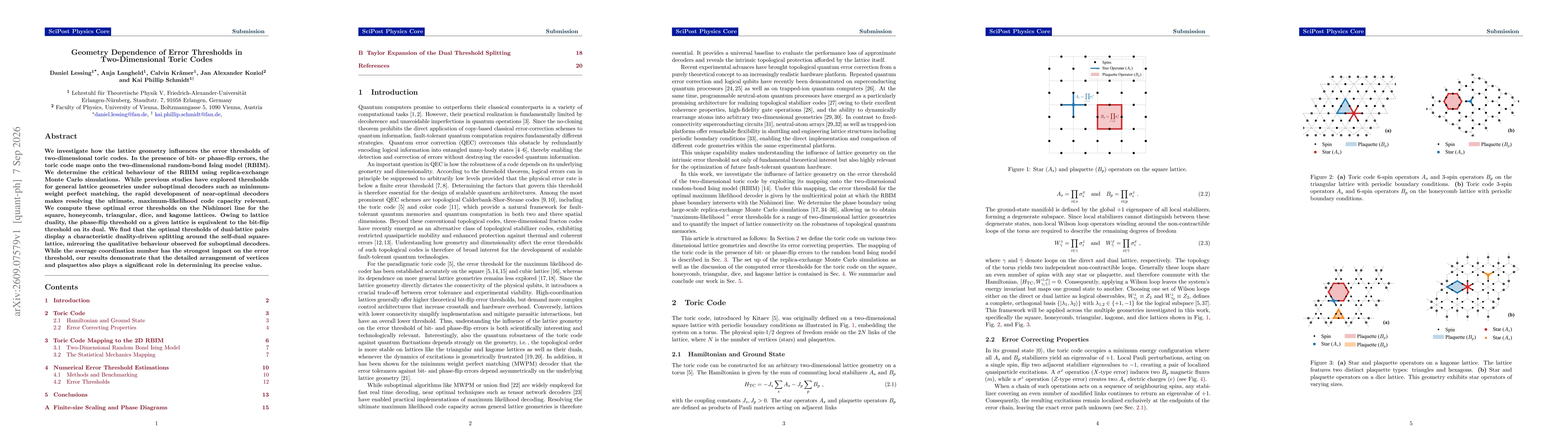 Thumbnail for Geometry Dependence of Error Thresholds in Two-Dimensional Toric Codes