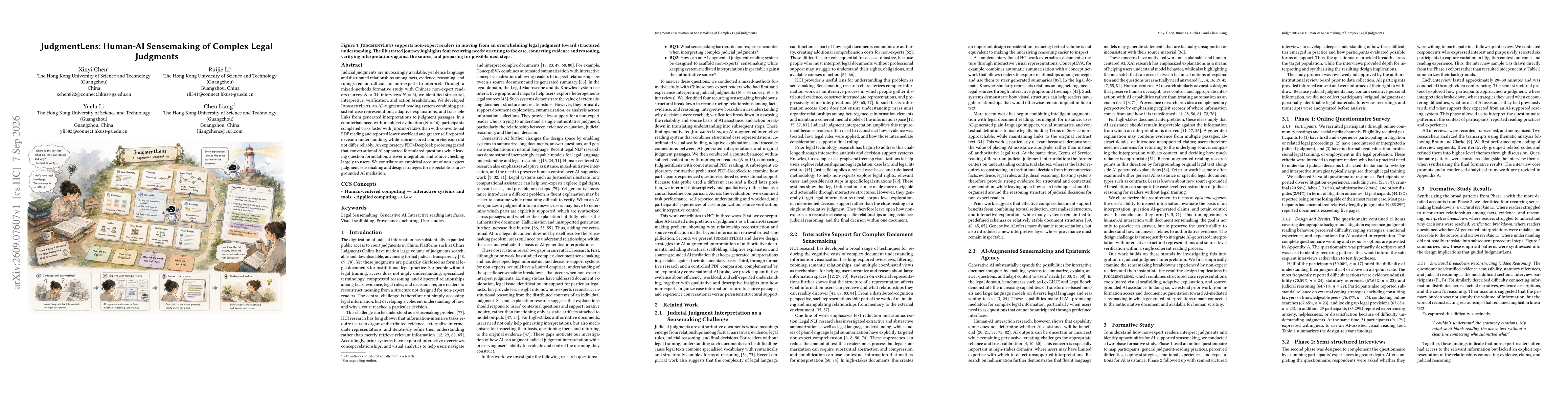 Thumbnail for JudgmentLens: Human-AI Sensemaking of Complex Legal Judgments