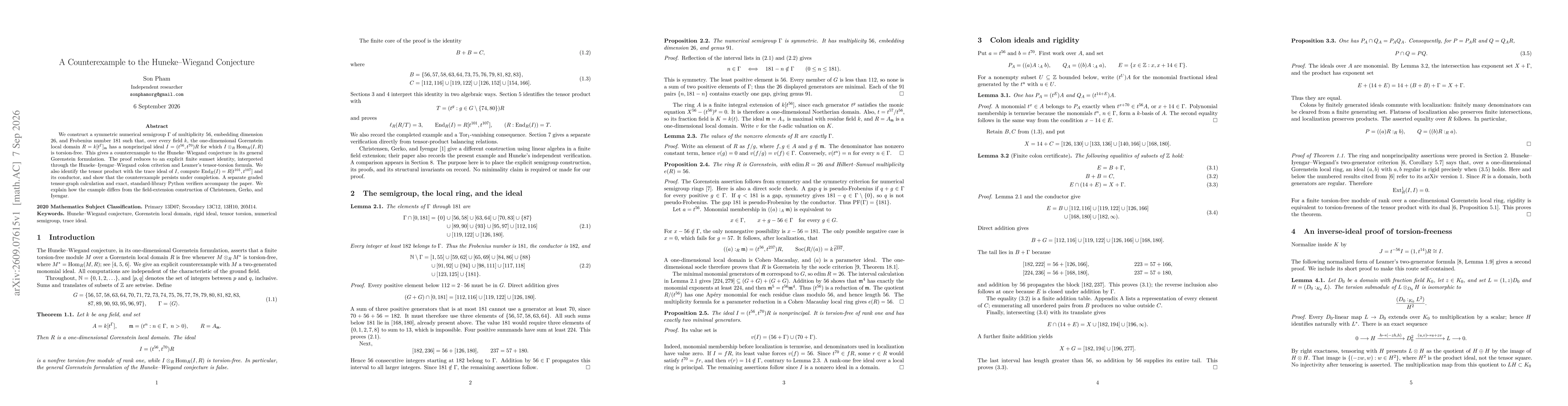 Thumbnail for A Counterexample to the Huneke-Wiegand Conjecture