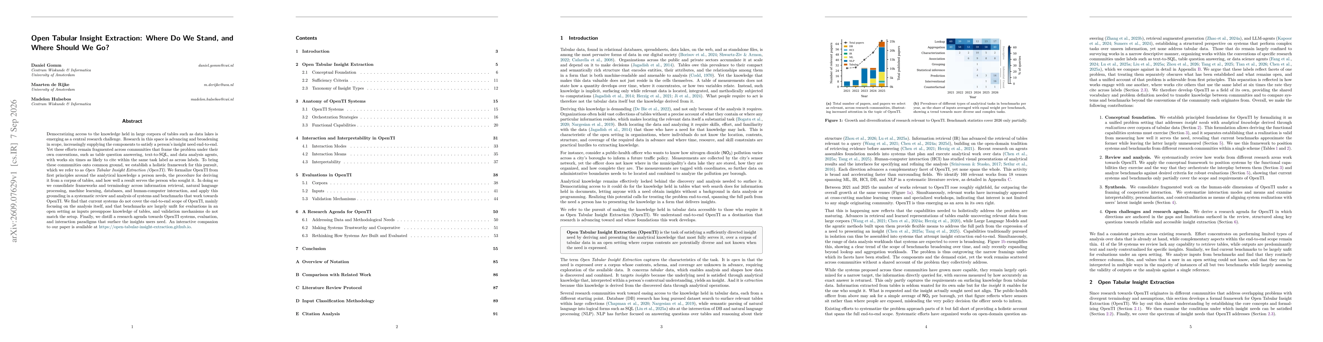 Thumbnail for Open Tabular Insight Extraction: Where Do We Stand, and Where Should We Go?