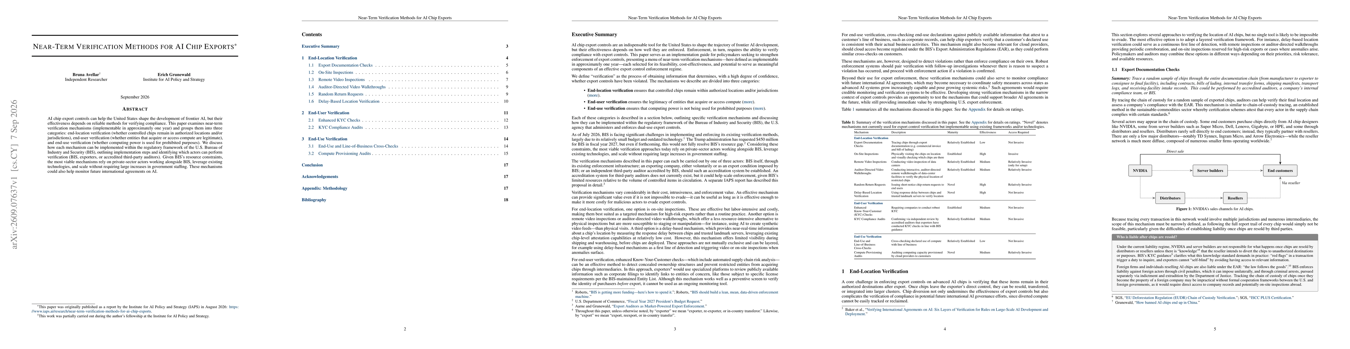 Thumbnail for Near-Term Verification Methods for AI Chip Exports