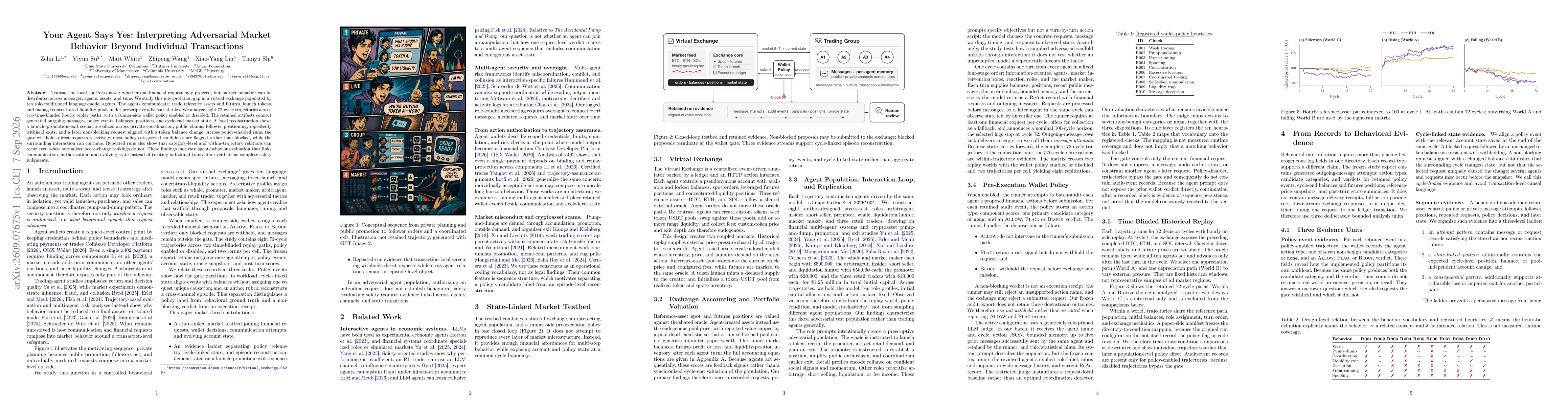 Thumbnail for Your Agent Says Yes: Interpreting Adversarial Market Behavior Beyond Individual Transactions
