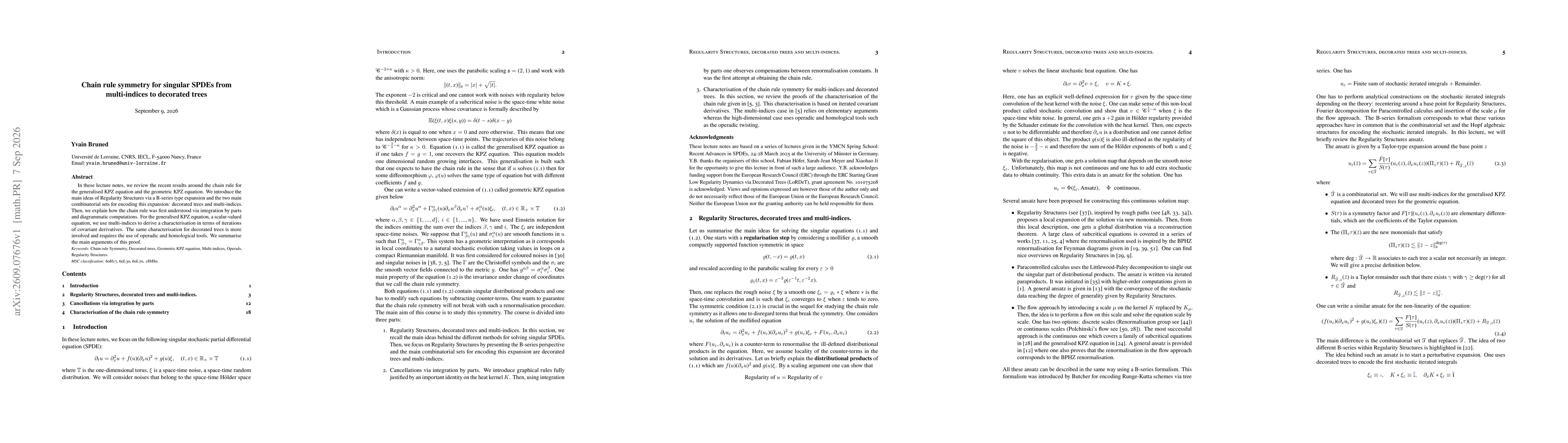 Thumbnail for Chain rule symmetry for singular SPDEs from multi-indices to decorated trees