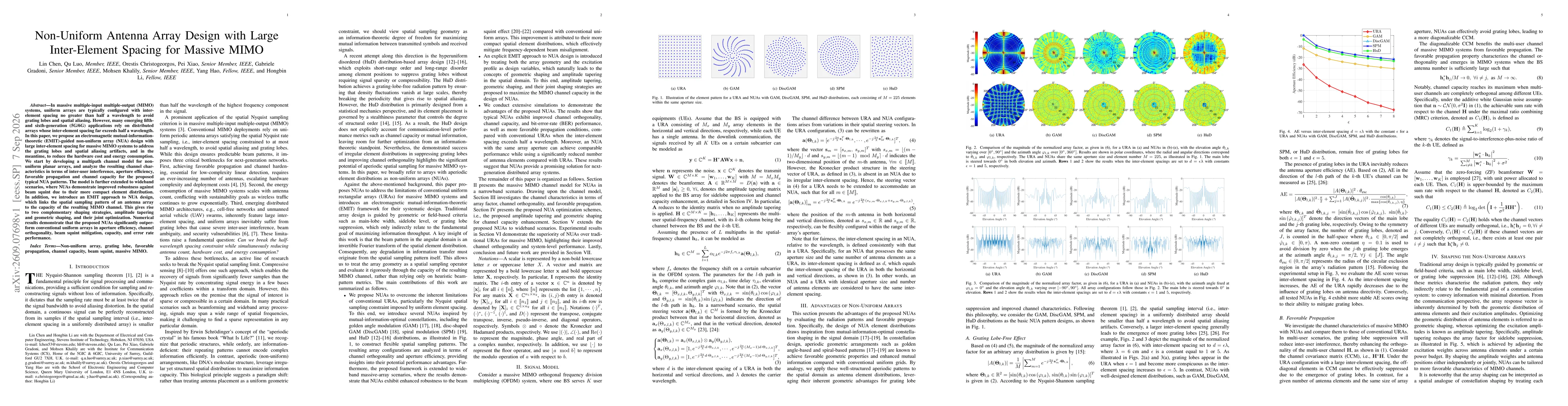 Thumbnail for Non-Uniform Antenna Array Design with Large Inter-Element Spacing for Massive MIMO