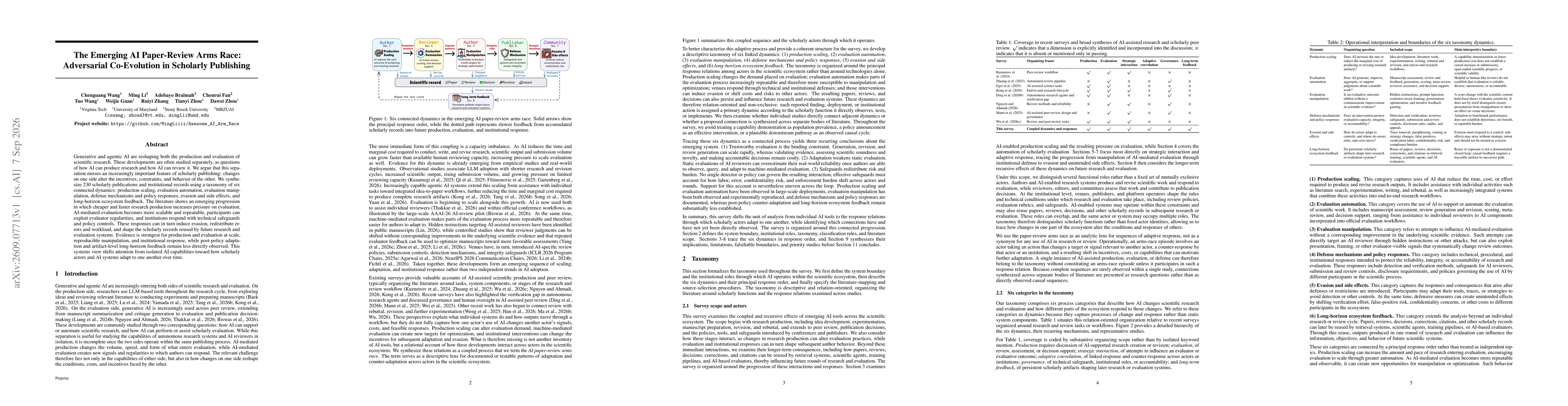 Thumbnail for The Emerging AI Paper-Review Arms Race: Adversarial Co-Evolution in Scholarly Publishing