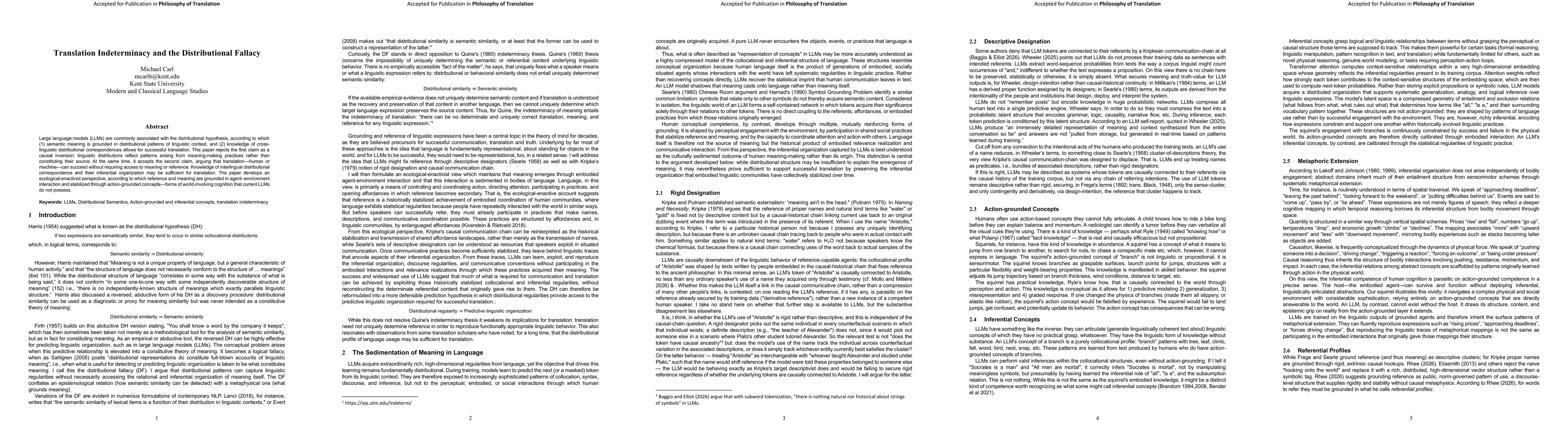 Thumbnail for Translation Indeterminacy and the Distributional Fallacy