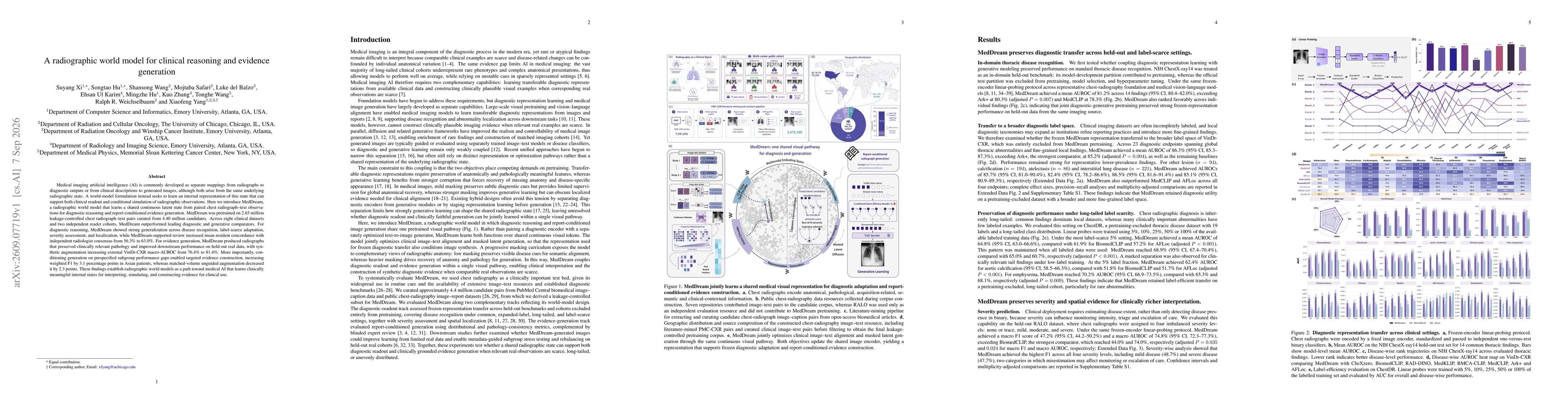 Thumbnail for A radiographic world model for clinical reasoning and evidence generation