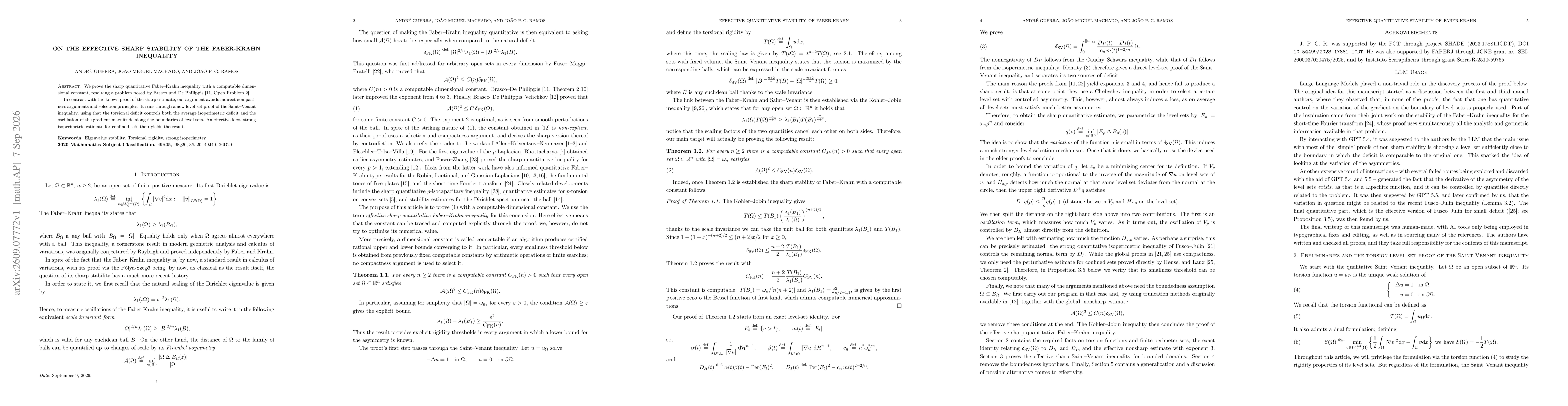 Thumbnail for On the effective sharp stability of the Faber-Krahn inequality