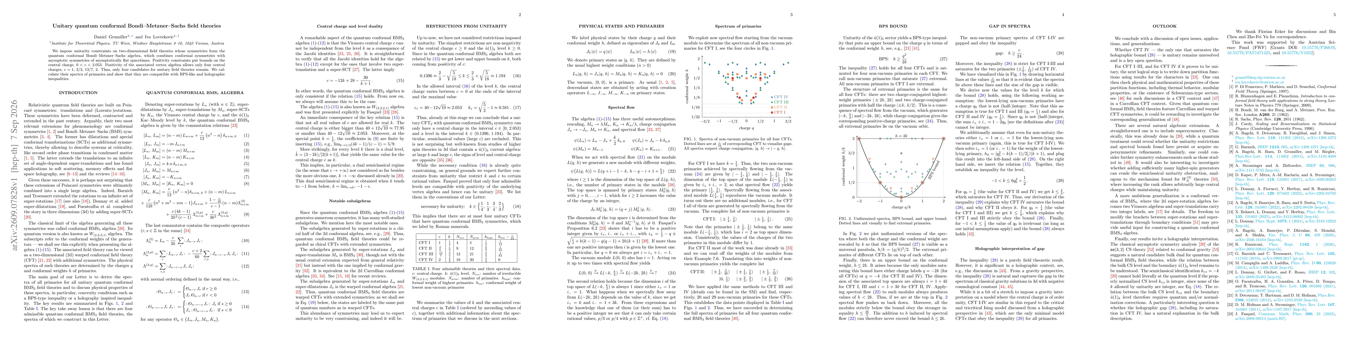 Thumbnail for Unitary quantum conformal Bondi-Metzner-Sachs field theories