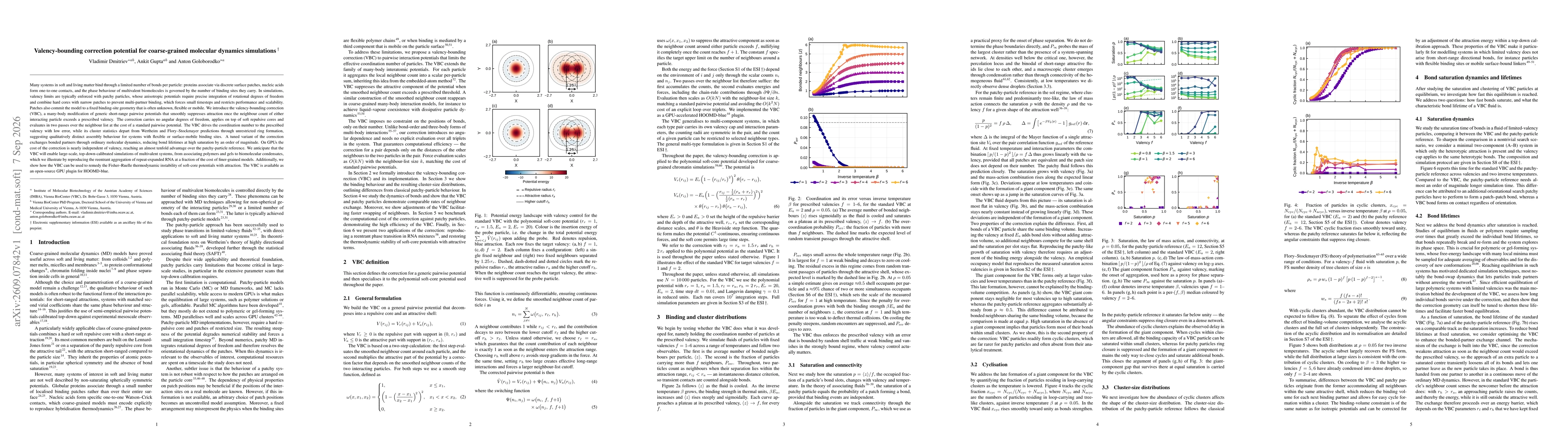 Thumbnail for Valency-bounding correction potential for coarse-grained molecular dynamics simulations
