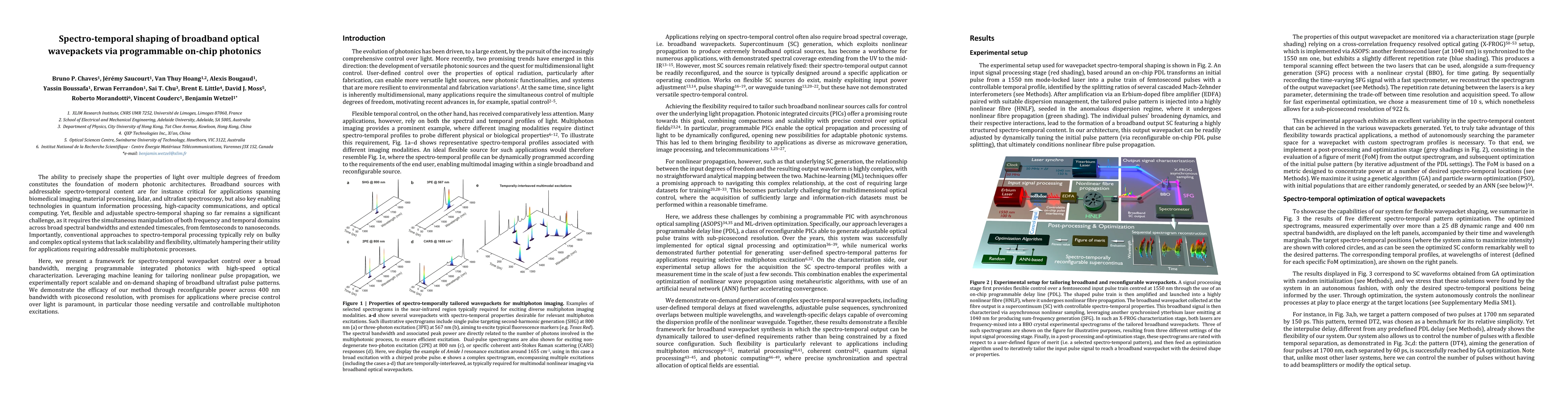 Thumbnail for Spectro-temporal shaping of broadband optical wavepackets via programmable on-chip photonics