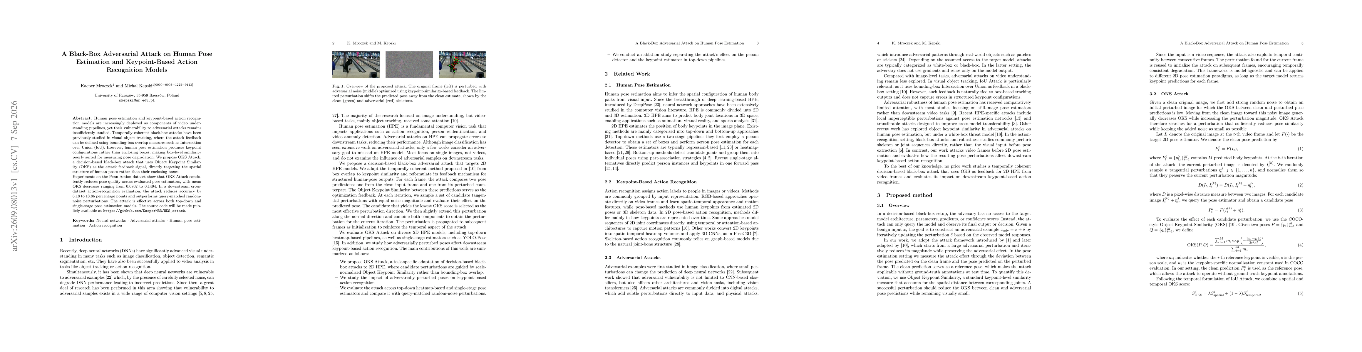 Thumbnail for A Black-Box Adversarial Attack on Human Pose Estimation and Keypoint-Based Action Recognition Models