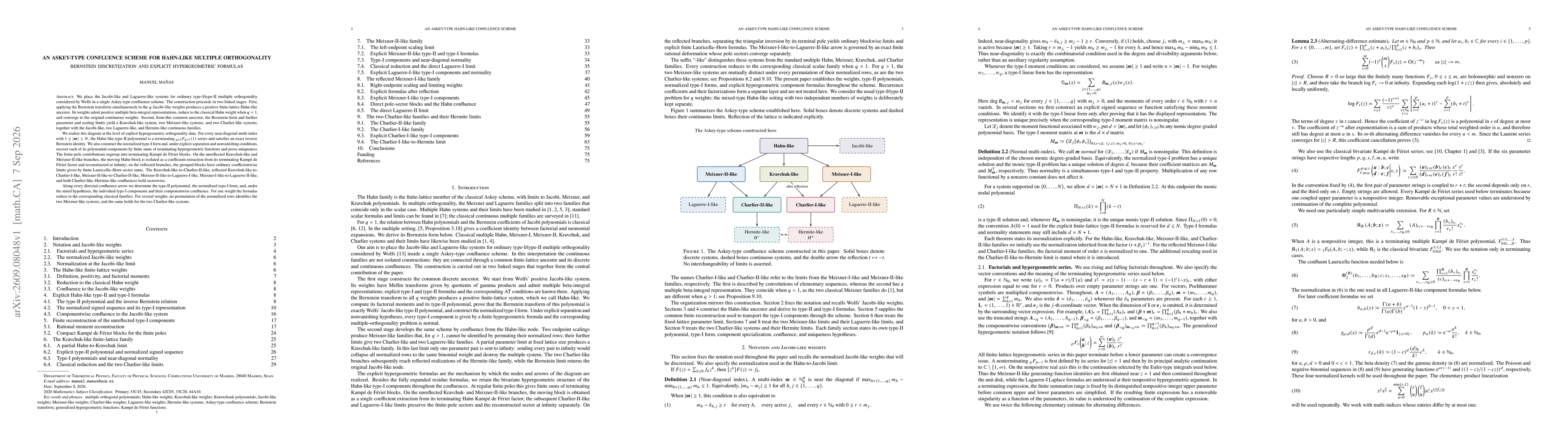 Thumbnail for An Askey-Type Confluence Scheme for Hahn-Like Multiple Orthogonality
