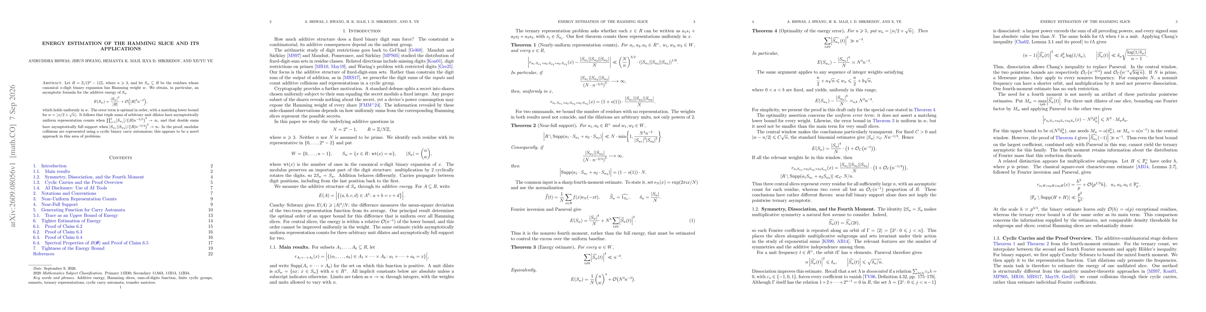 Thumbnail for Energy Estimation of the Hamming Slice and its Applications