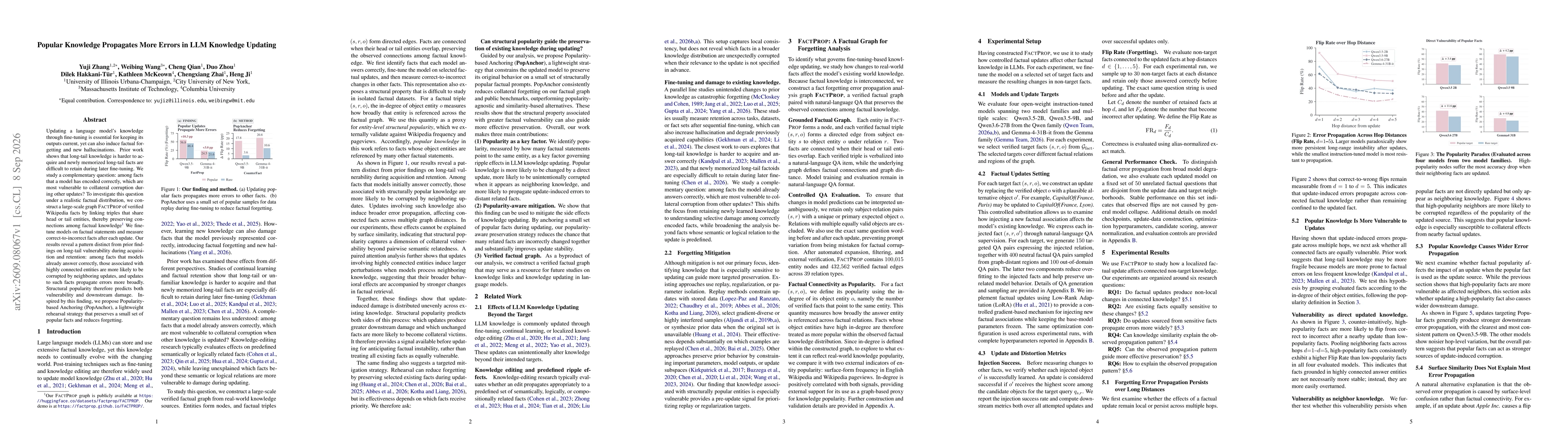 Thumbnail for Popular Knowledge Propagates More Errors in LLM Knowledge Updating