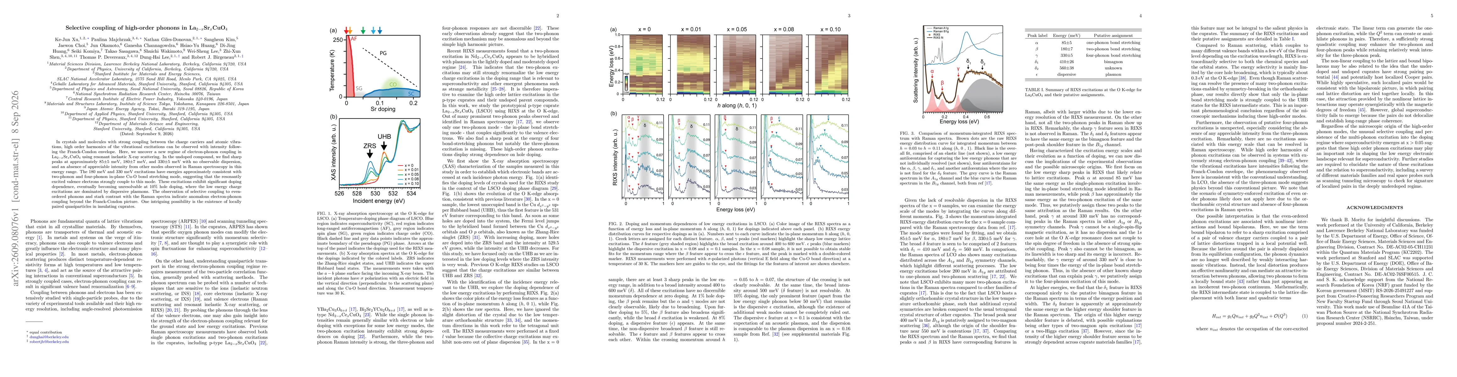 Thumbnail for Selective coupling of high-order phonons in La2-xSrxCuO4