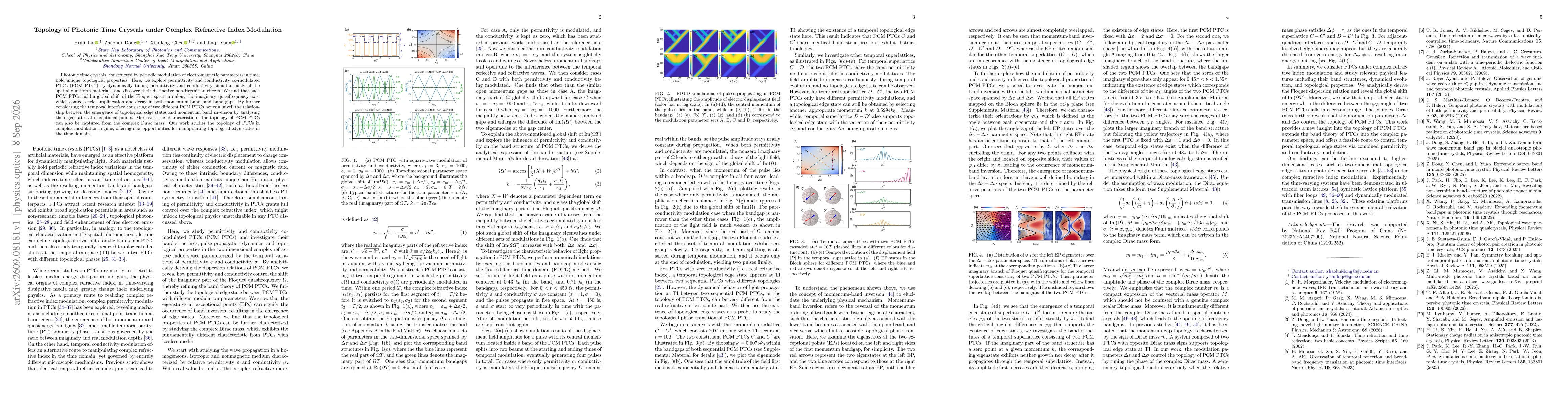 Thumbnail for Topology of Photonic Time Crystals under Complex Refractive Index Modulation