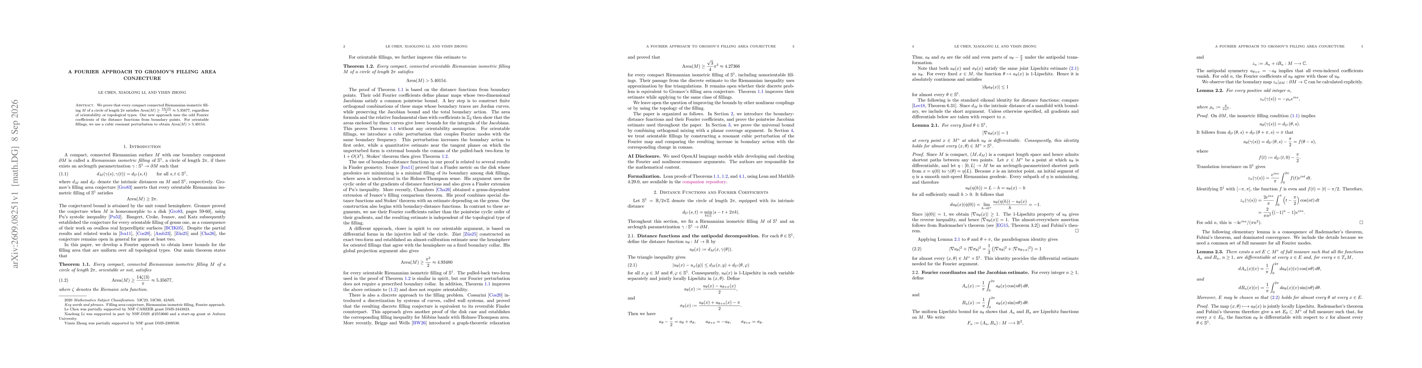 Thumbnail for A Fourier approach to Gromov's filling area conjecture