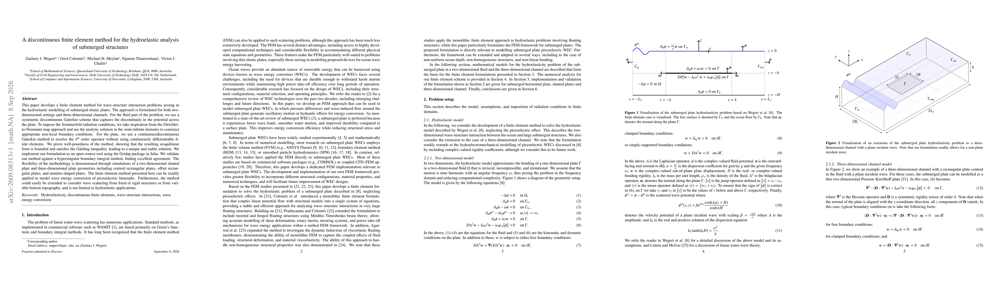 Thumbnail for A discontinuous finite element method for the hydroelastic analysis of submerged structures