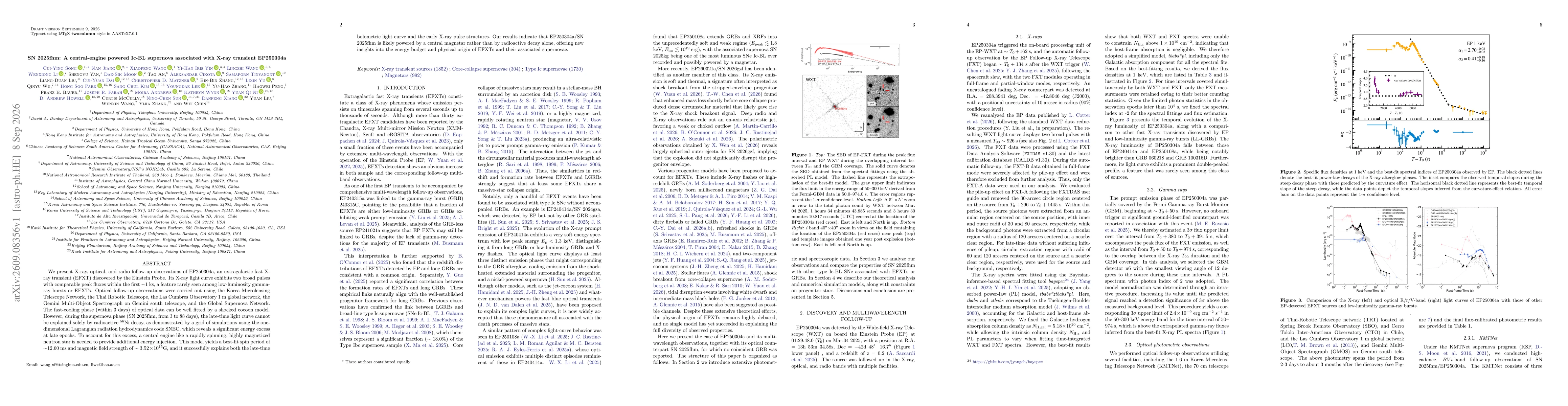 Thumbnail for SN 2025fhm: A central-engine powered Ic-BL supernova associated with X-ray transient EP250304a