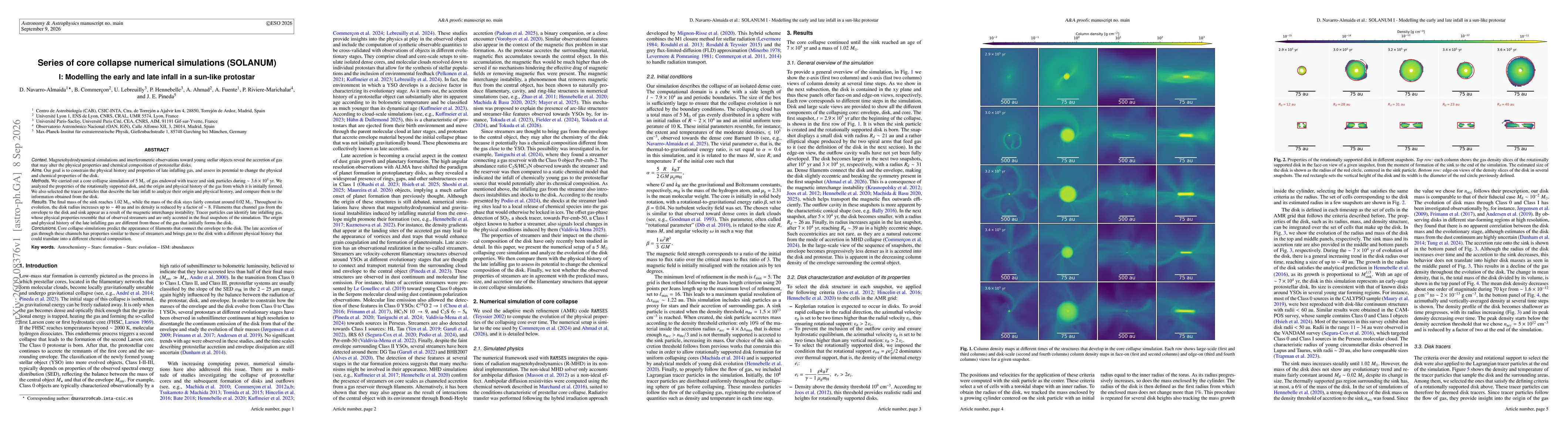 Thumbnail for Series of core collapse numerical simulations (SOLANUM) I: Modelling the early and late infall in a sun-like protostar