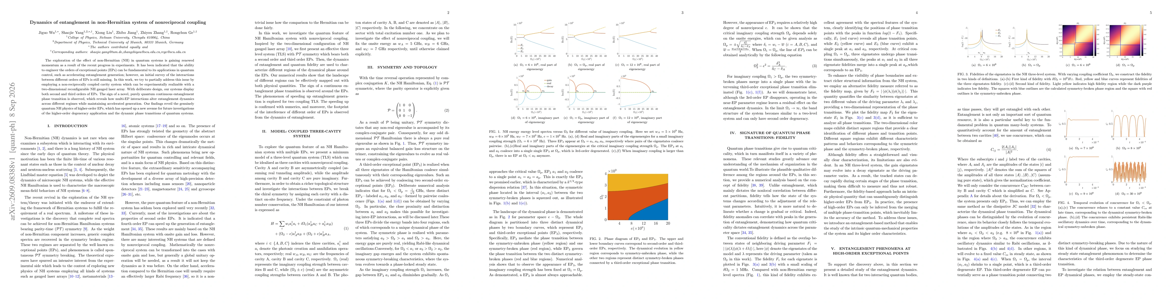 Thumbnail for Dynamics of entanglement in non-Hermitian system of nonreciprocal coupling