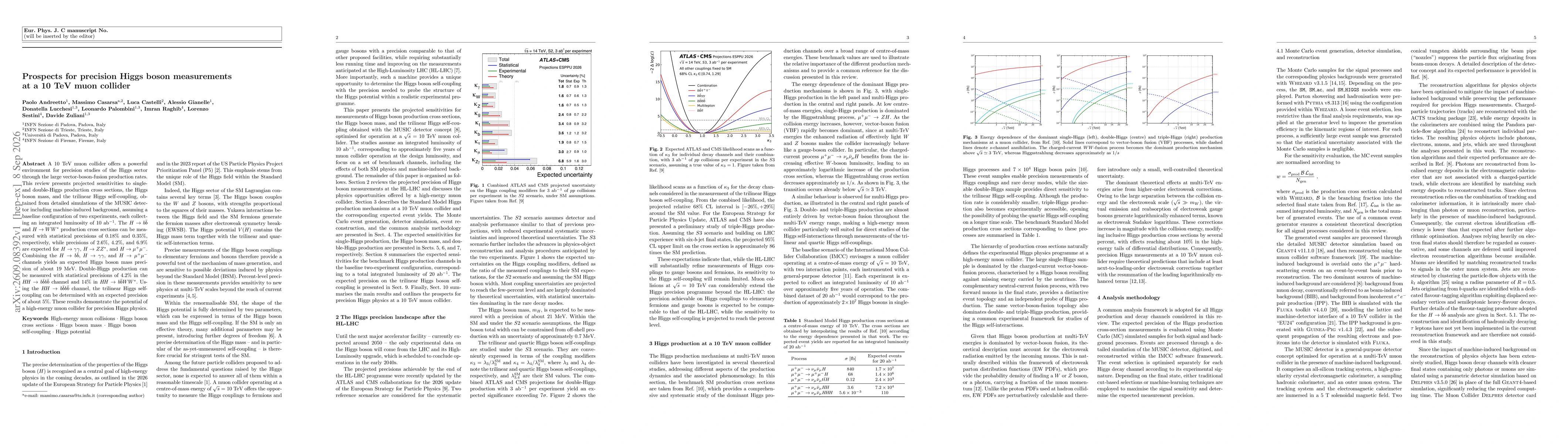 Thumbnail for Prospects for precision Higgs boson measurements at a 10 TeV muon collider