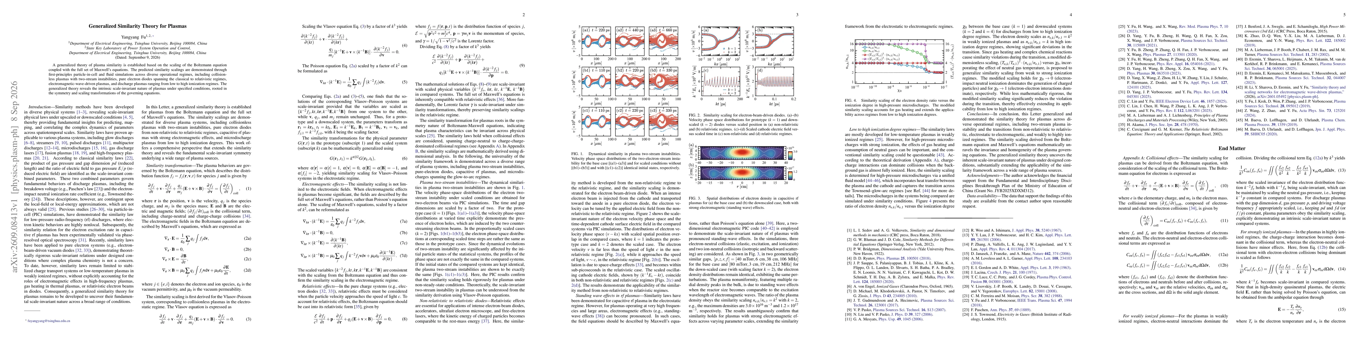 Thumbnail for Generalized Similarity Theory for Plasmas