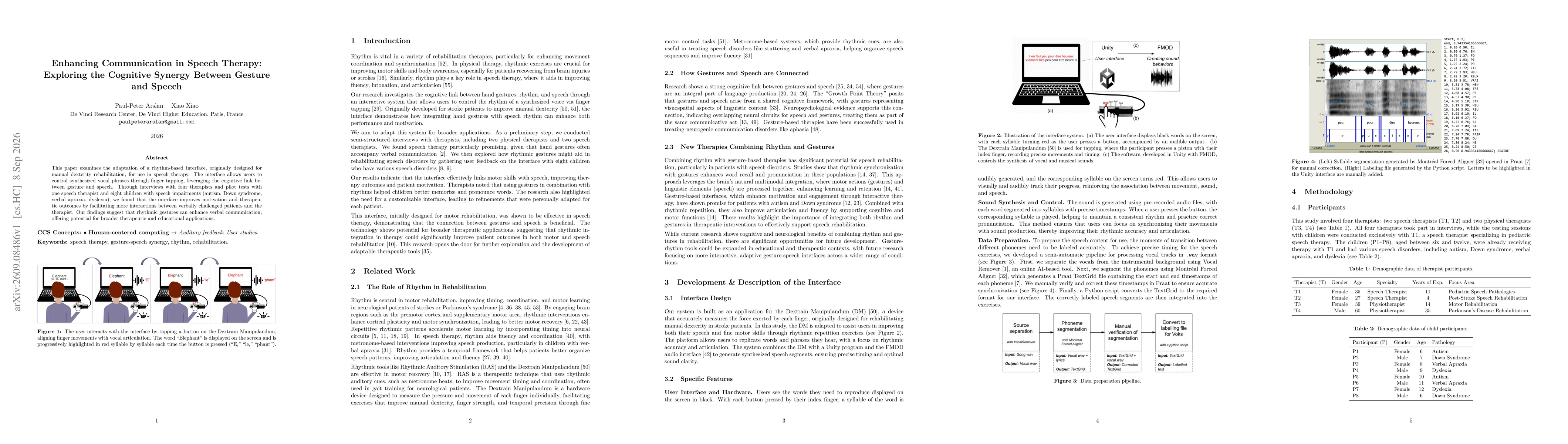 Thumbnail for Enhancing Communication in Speech Therapy: Exploring the Cognitive Synergy Between Gesture and Speech