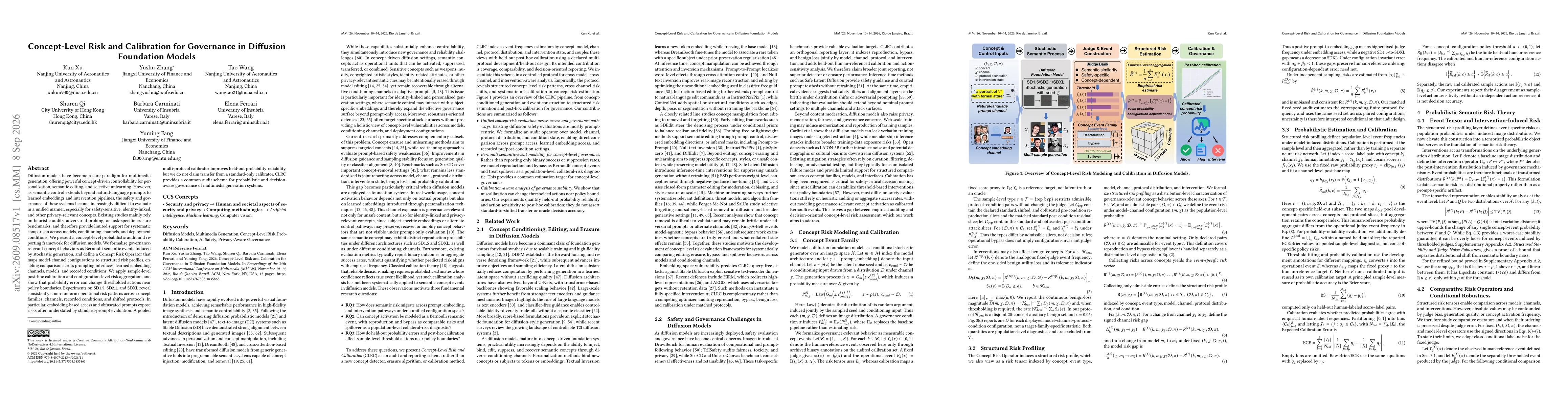 Thumbnail for Concept-Level Risk and Calibration for Governance in Diffusion Foundation Models