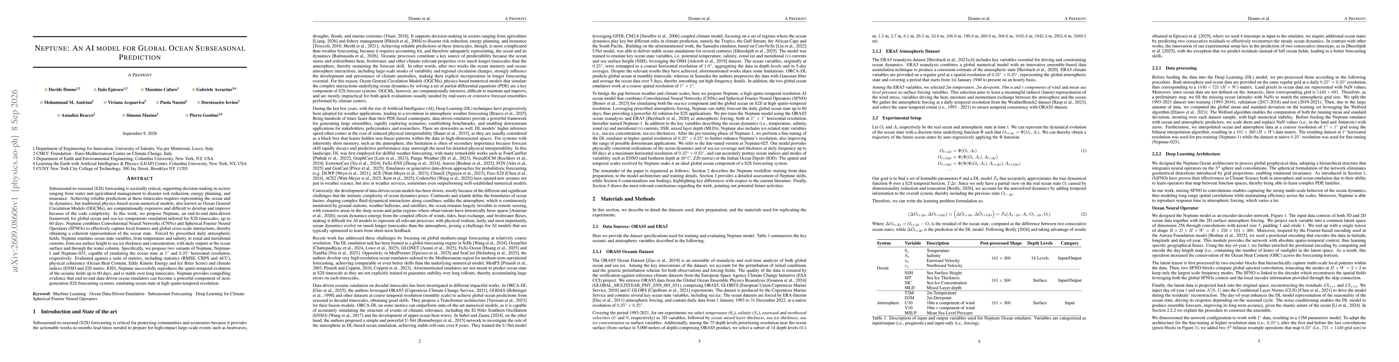 Thumbnail for Neptune: An AI model for Global Ocean Subseasonal Prediction