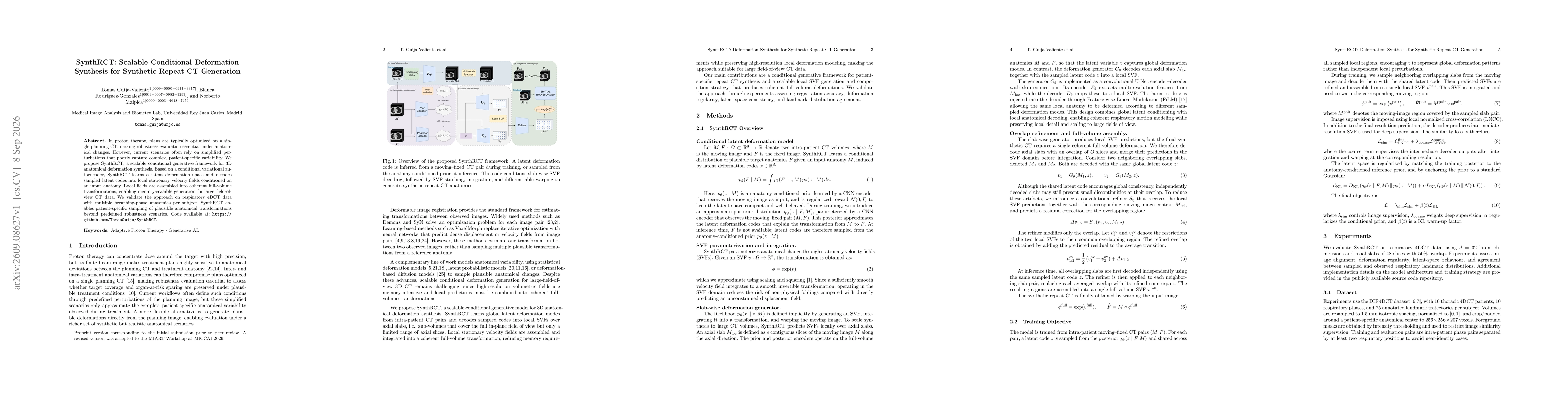 Thumbnail for SynthRCT: Scalable Conditional Deformation Synthesis for Synthetic Repeat CT Generation