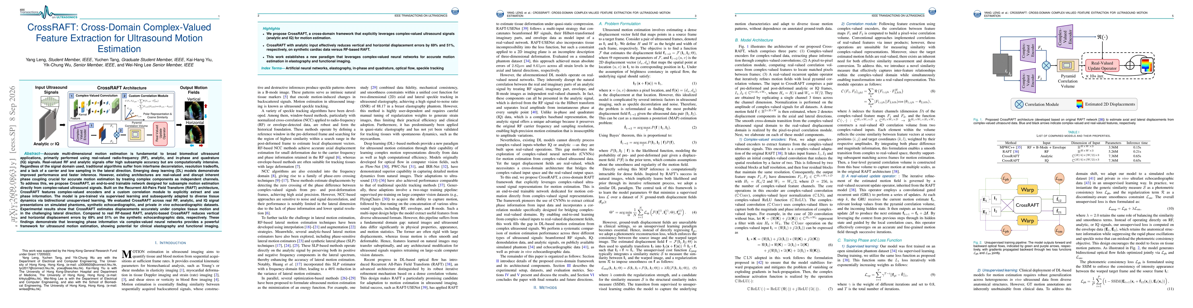 Thumbnail for CrossRAFT: Cross-Domain Complex-Valued Feature Extraction for Ultrasound Motion Estimation