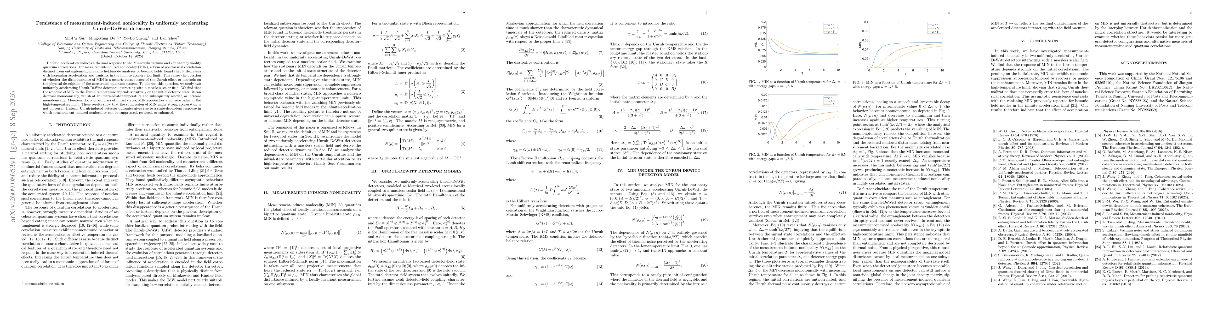 Thumbnail for Persistence of measurement-induced nonlocality in uniformly accelerating Unruh-DeWitt detectors