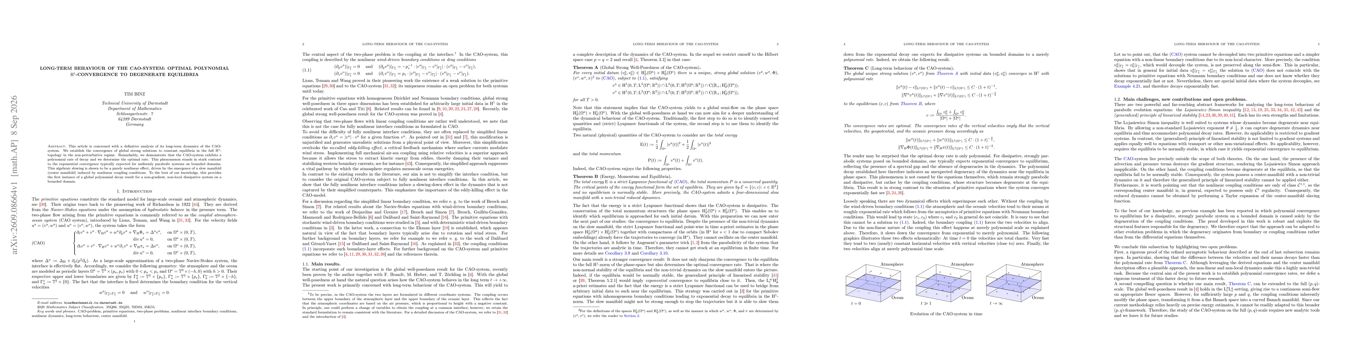 Thumbnail for Long-term behaviour of the CAO-system: Optimal polynomial $H^1$-convergence to degenerate equilibria