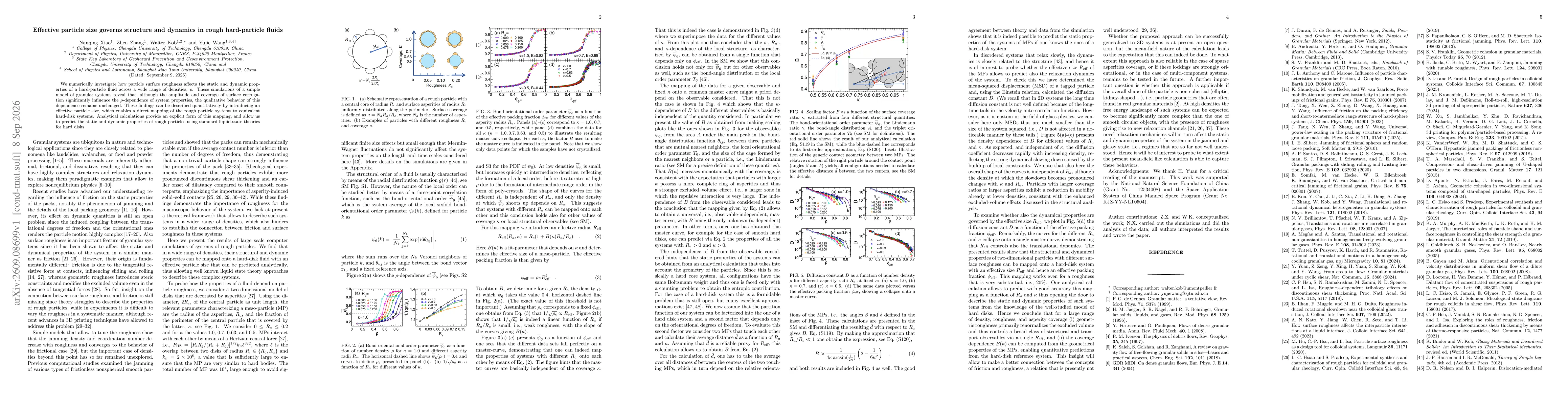 Thumbnail for Effective particle size governs structure and dynamics in rough hard-particle fluids