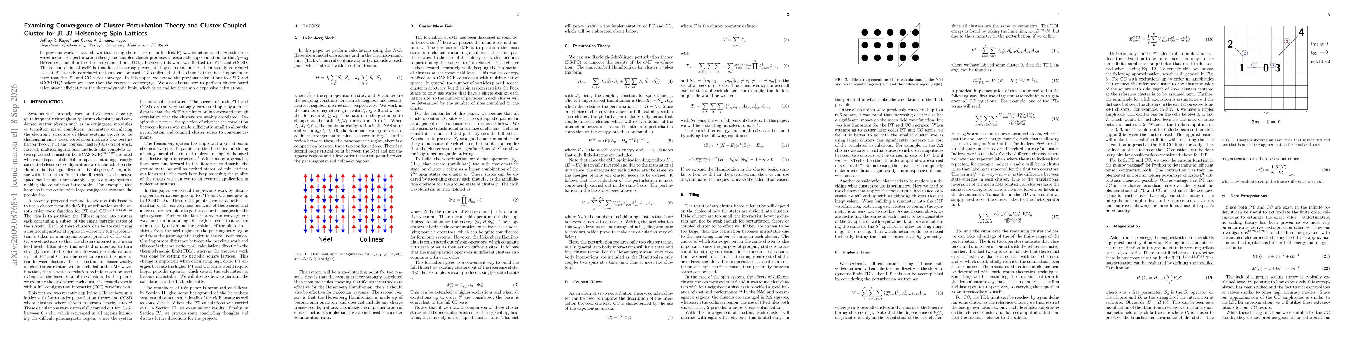Thumbnail for Examining Convergence of Cluster Perturbation Theory and Cluster Coupled Cluster for J1-J2 Heisenberg Spin Lattices