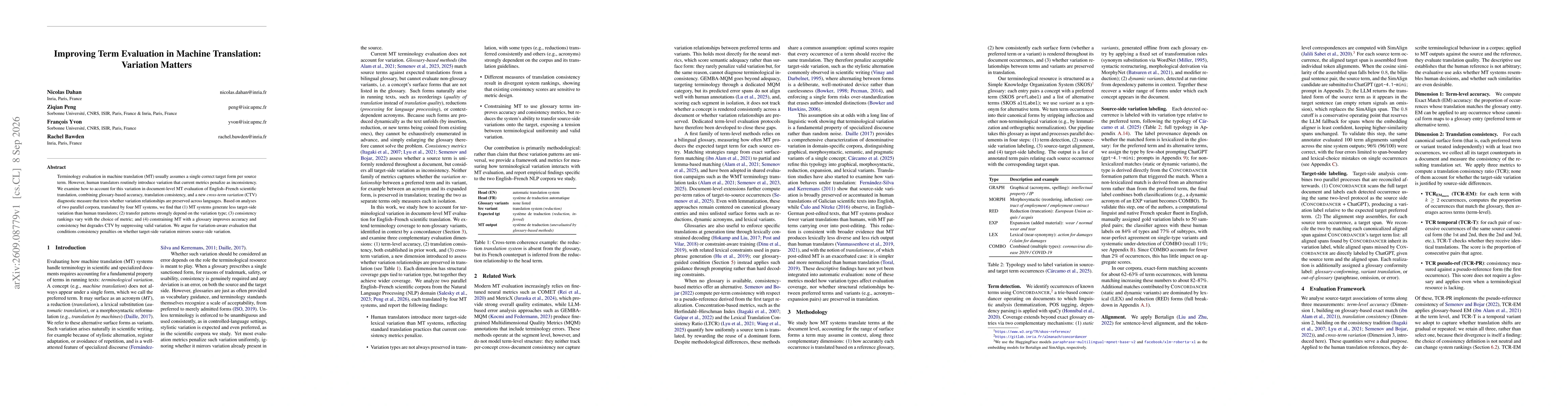 Thumbnail for Improving Term Evaluation in Machine Translation: Variation Matters