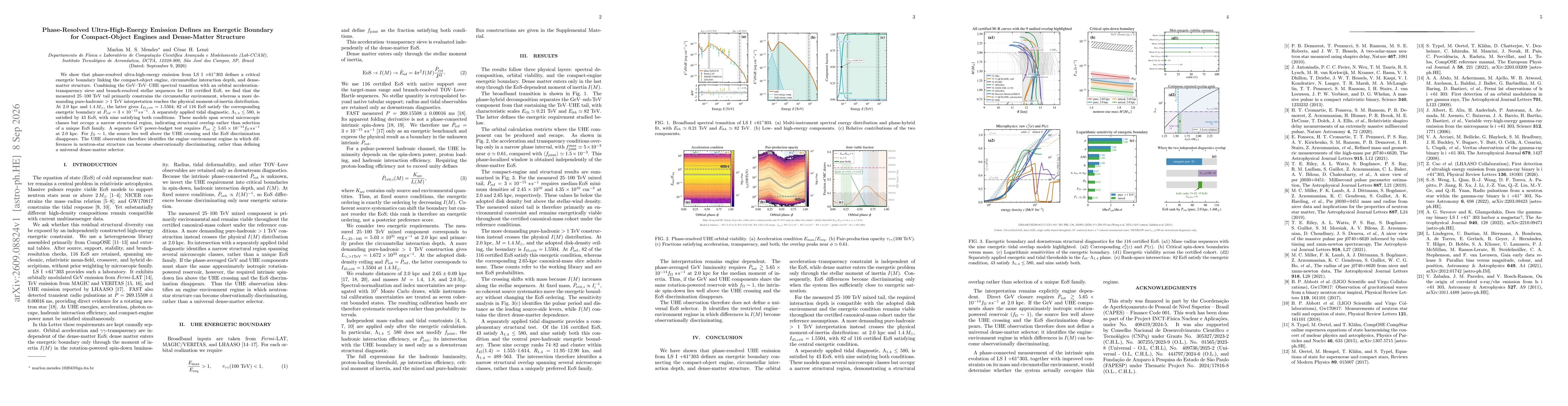 Thumbnail for Phase-Resolved Ultra-High-Energy Emission Defines an Energetic Boundary for Compact-Object Engines and Dense-Matter Structure