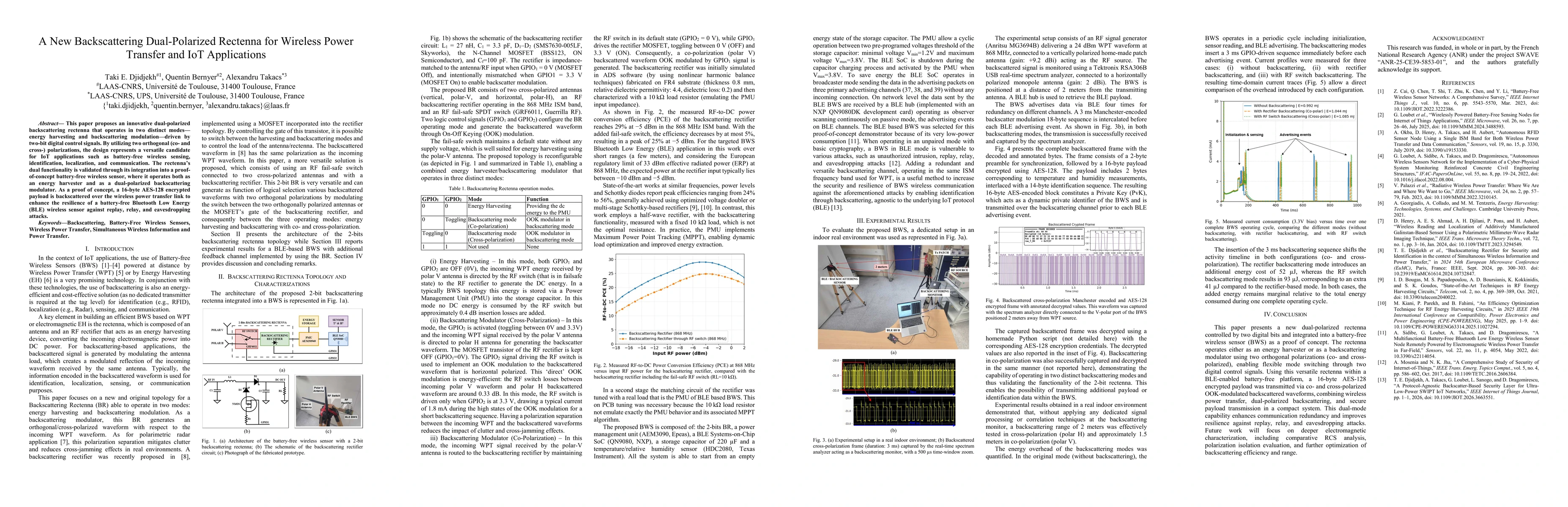 Thumbnail for A New Backscattering Dual-Polarized Rectenna for Wireless Power Transfer and IoT Applications
